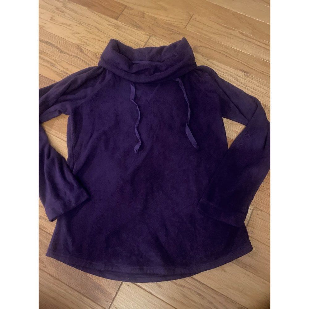 G.H. Bass & Co., women's purple cowl neck, long sleeve pullover sweater size med